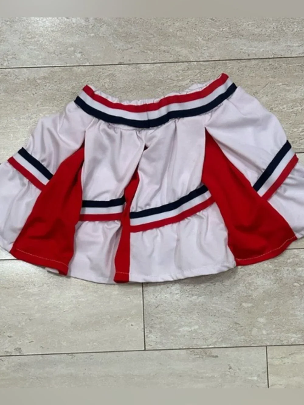Girls White and Red Cheer Costume